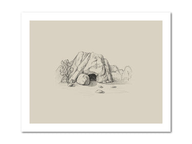 Jesus's empty tomb Poster Print